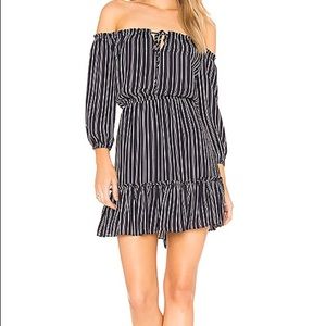 BB Dakota Blue & White Striped Dress